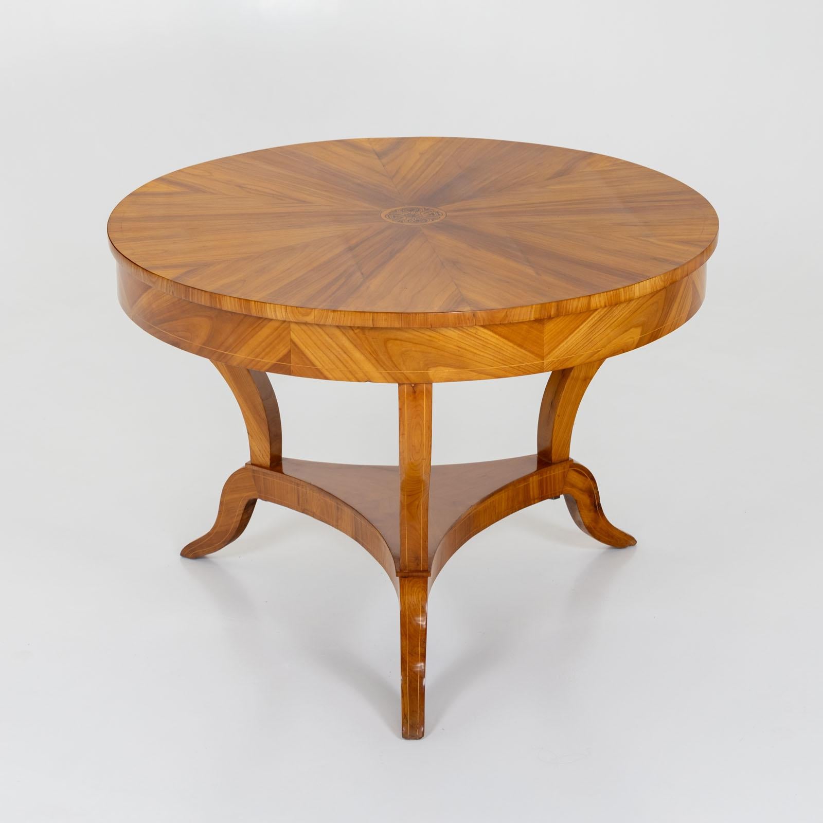 Polished Biedermeier Salon Table, around 1820 For Sale