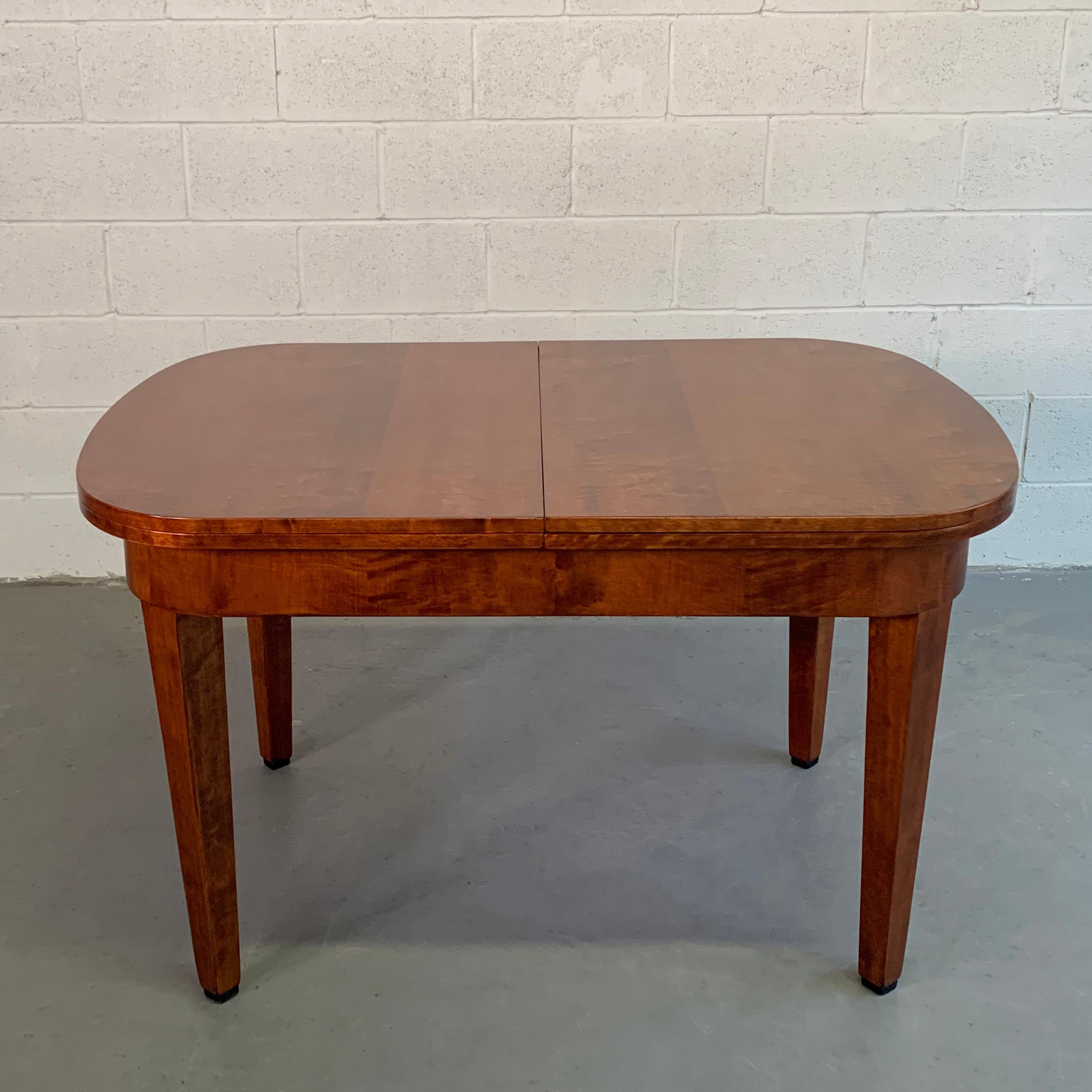 German Biedermeier Satinwood Expanding Dining Table by Ruscheweyh Tisch