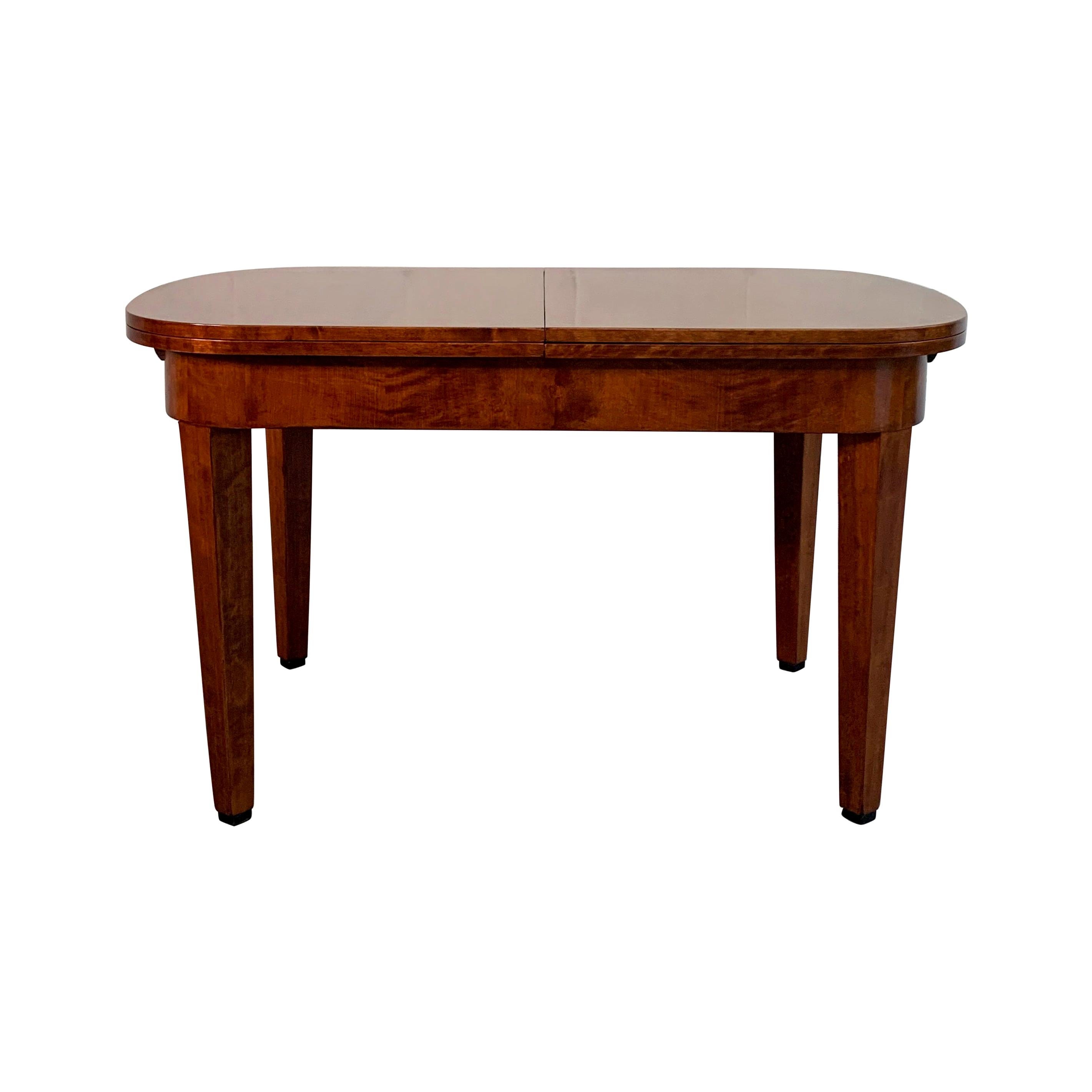 Biedermeier Satinwood Expanding Dining Table by Ruscheweyh Tisch