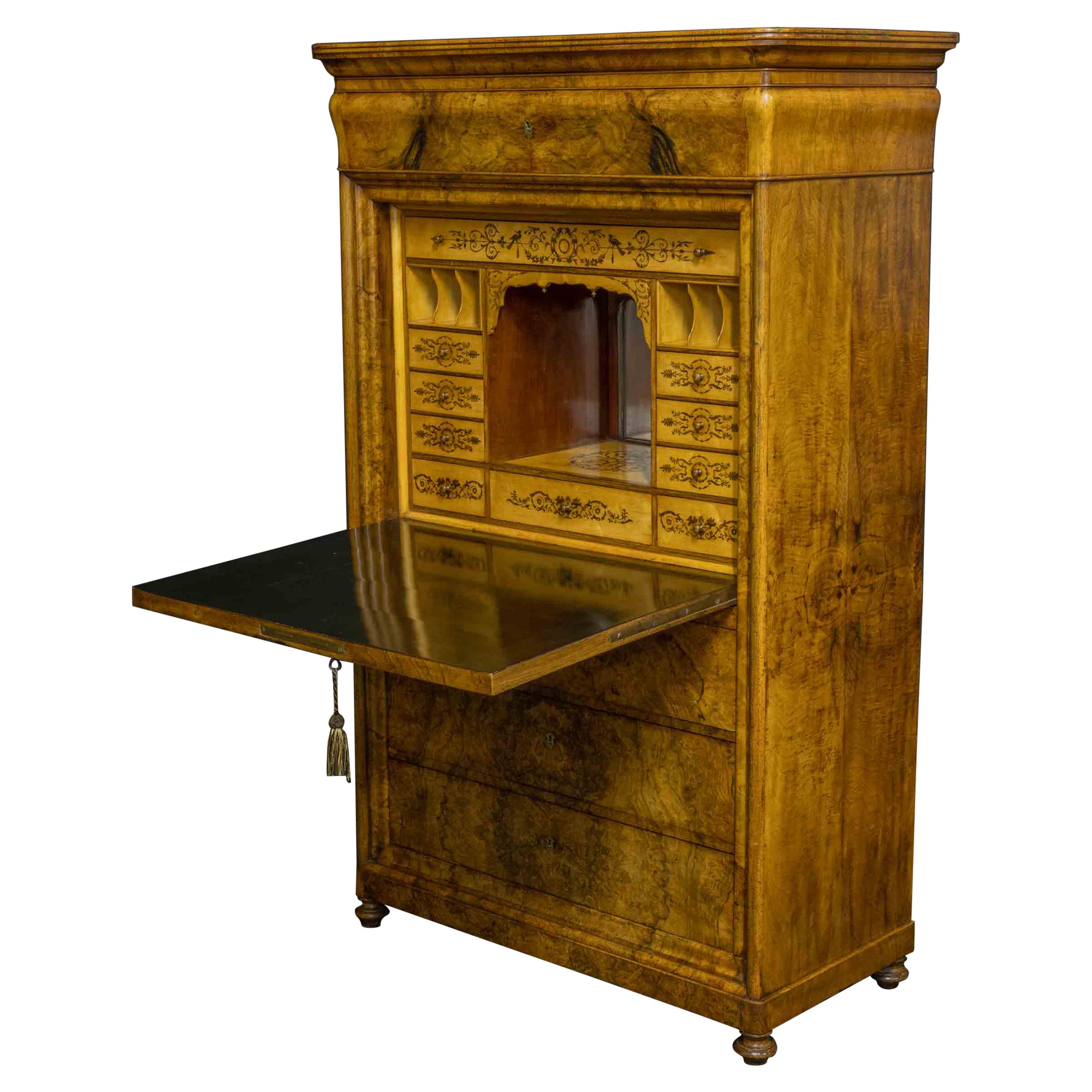 Biedermeier Secretaire Abattant