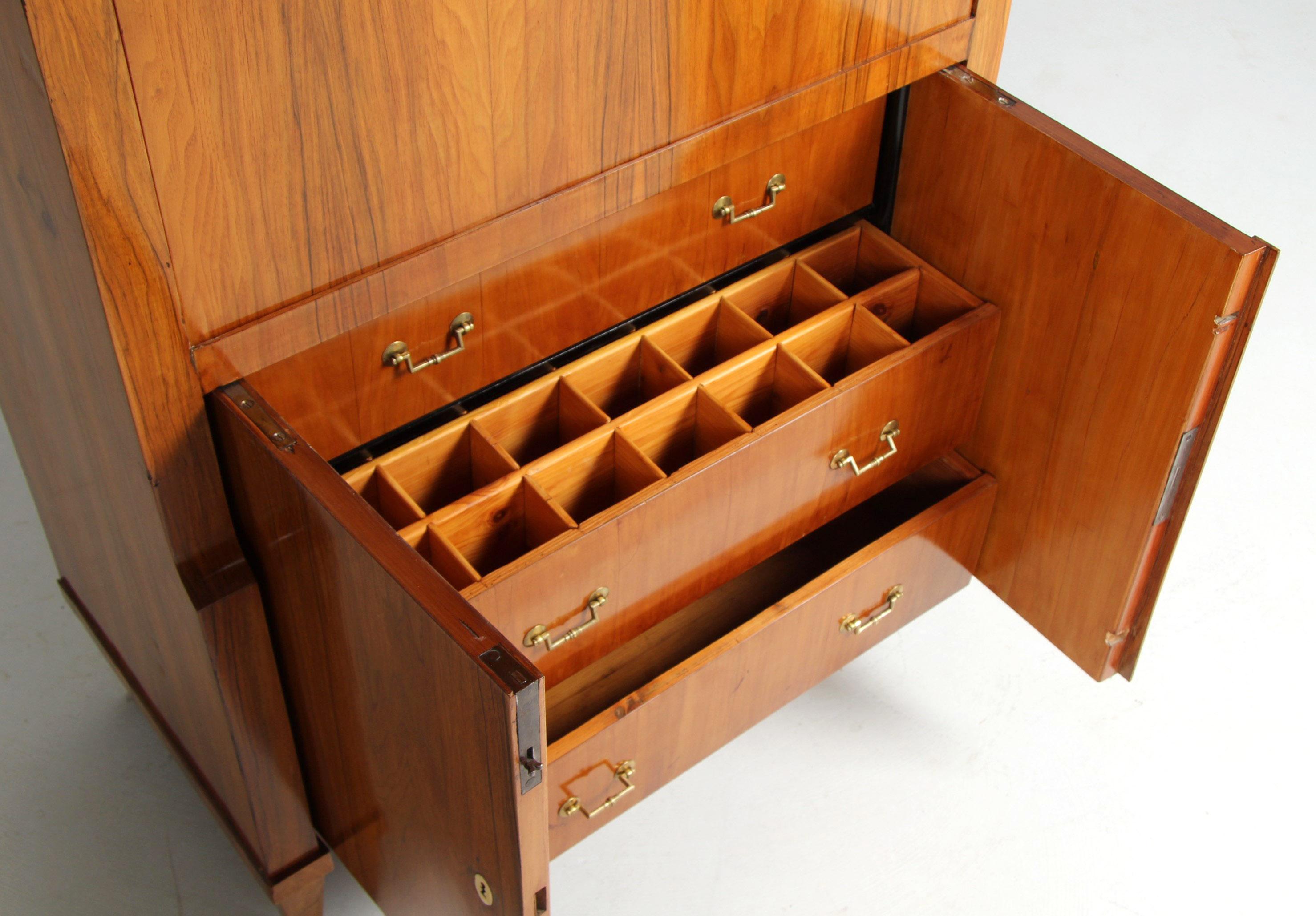 Biedermeier Secretaire with Hidden Compartement, Walnut, Austria circa 1820 8