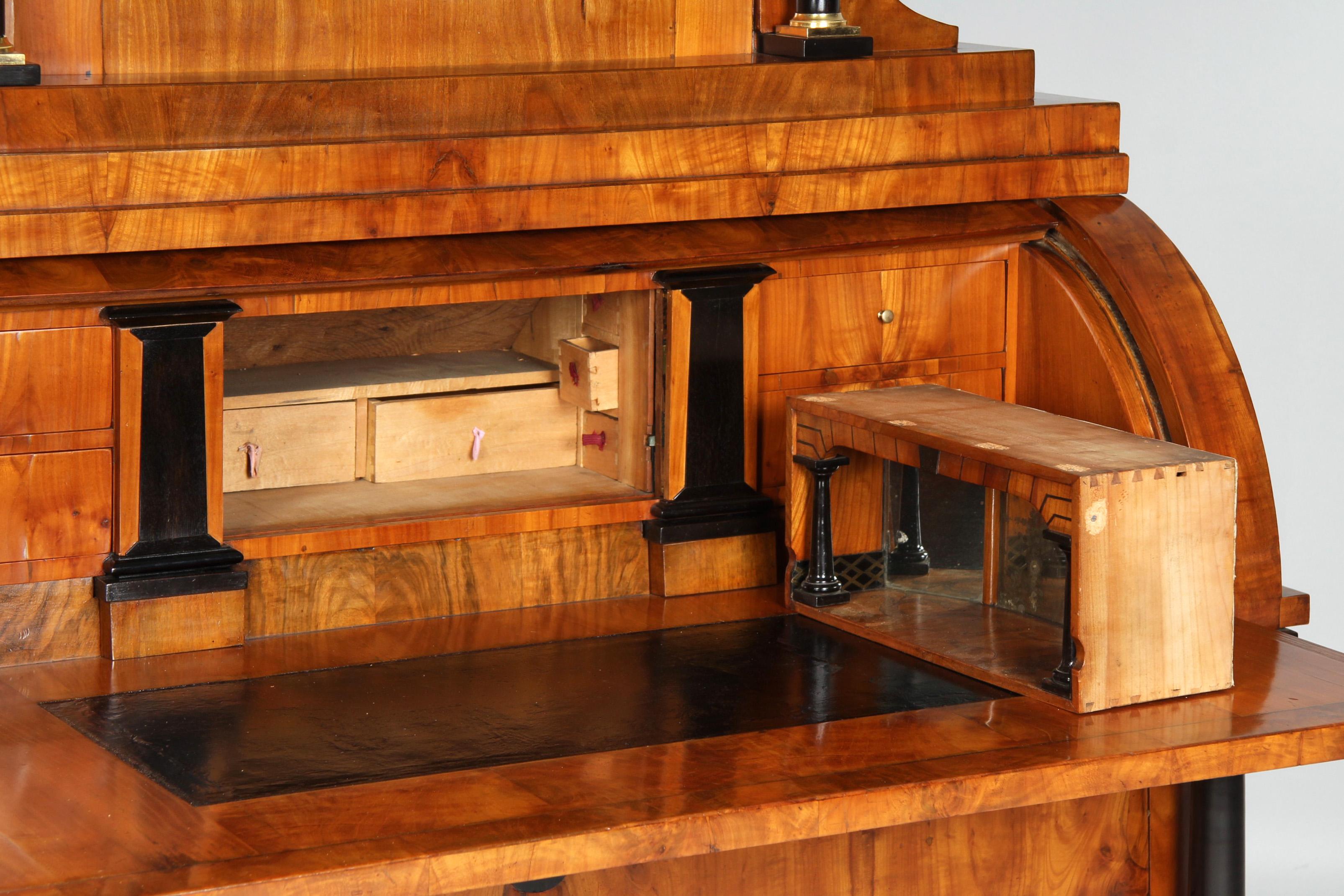 Biedermeier Secretaire With Hidden Compartements And Rare Mechanism, circa 1815 For Sale 8