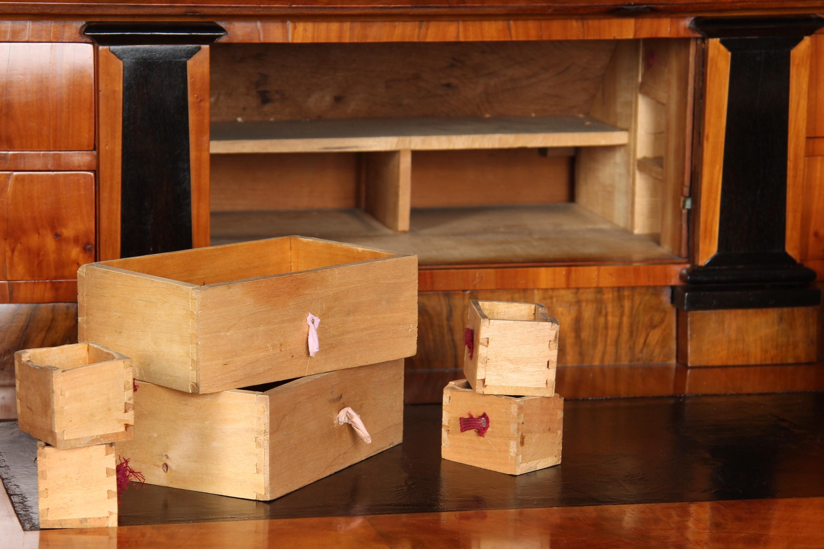 Biedermeier Secretaire With Hidden Compartements And Rare Mechanism, circa 1815 For Sale 9
