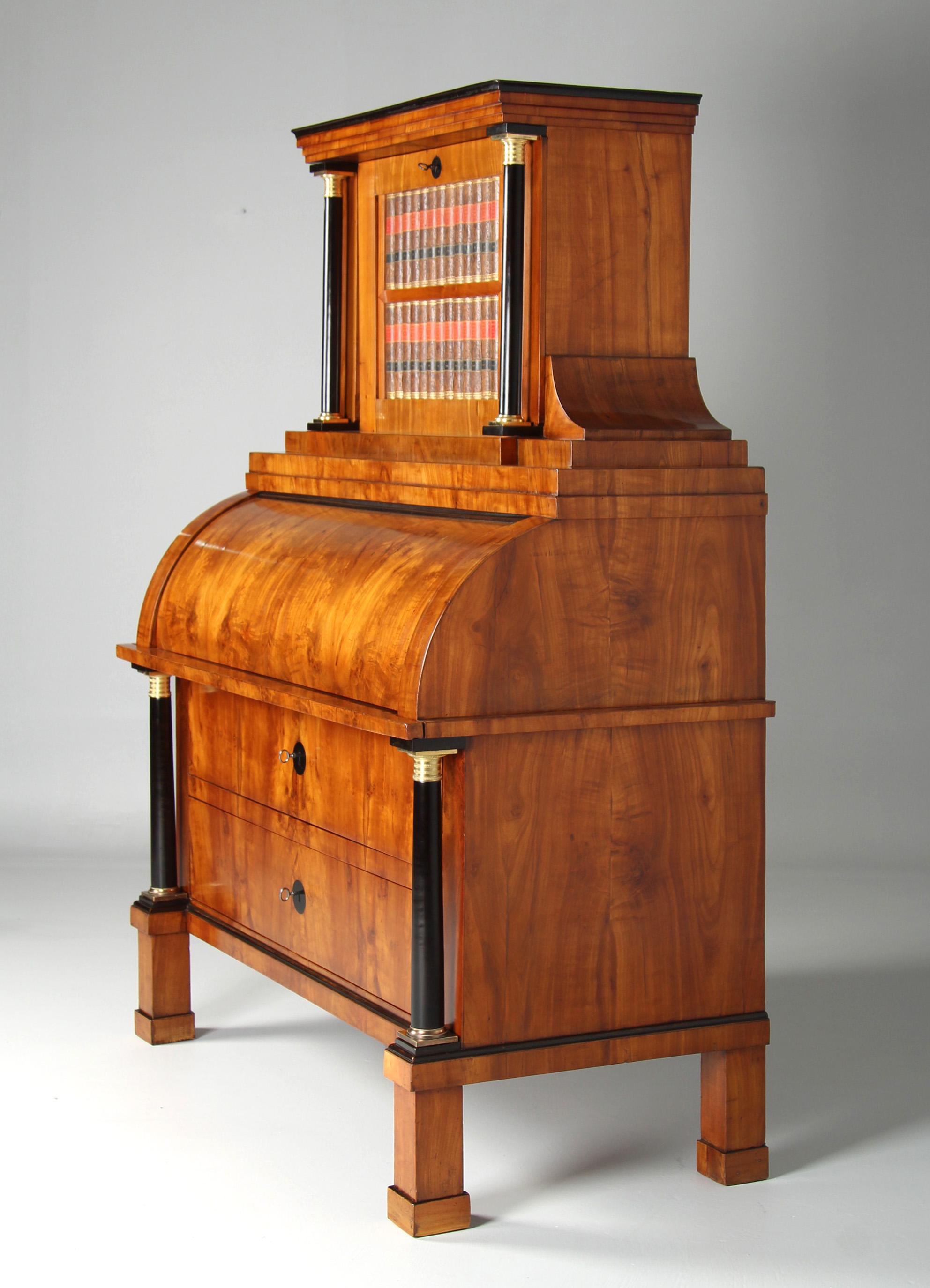 Biedermeier Secretaire With Hidden Compartements And Rare Mechanism, circa 1815 For Sale 12