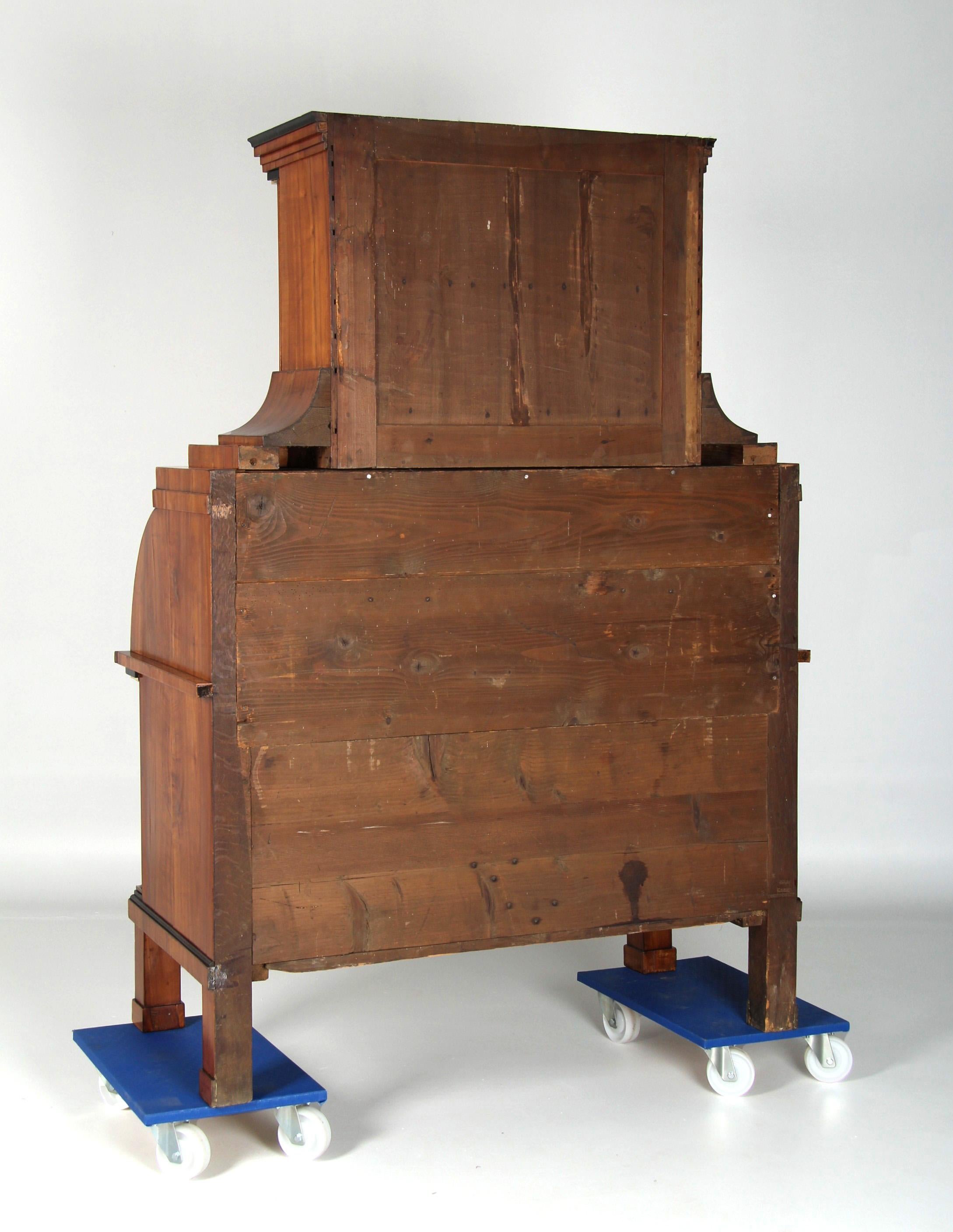 Biedermeier Secretaire With Hidden Compartements And Rare Mechanism, circa 1815 For Sale 13
