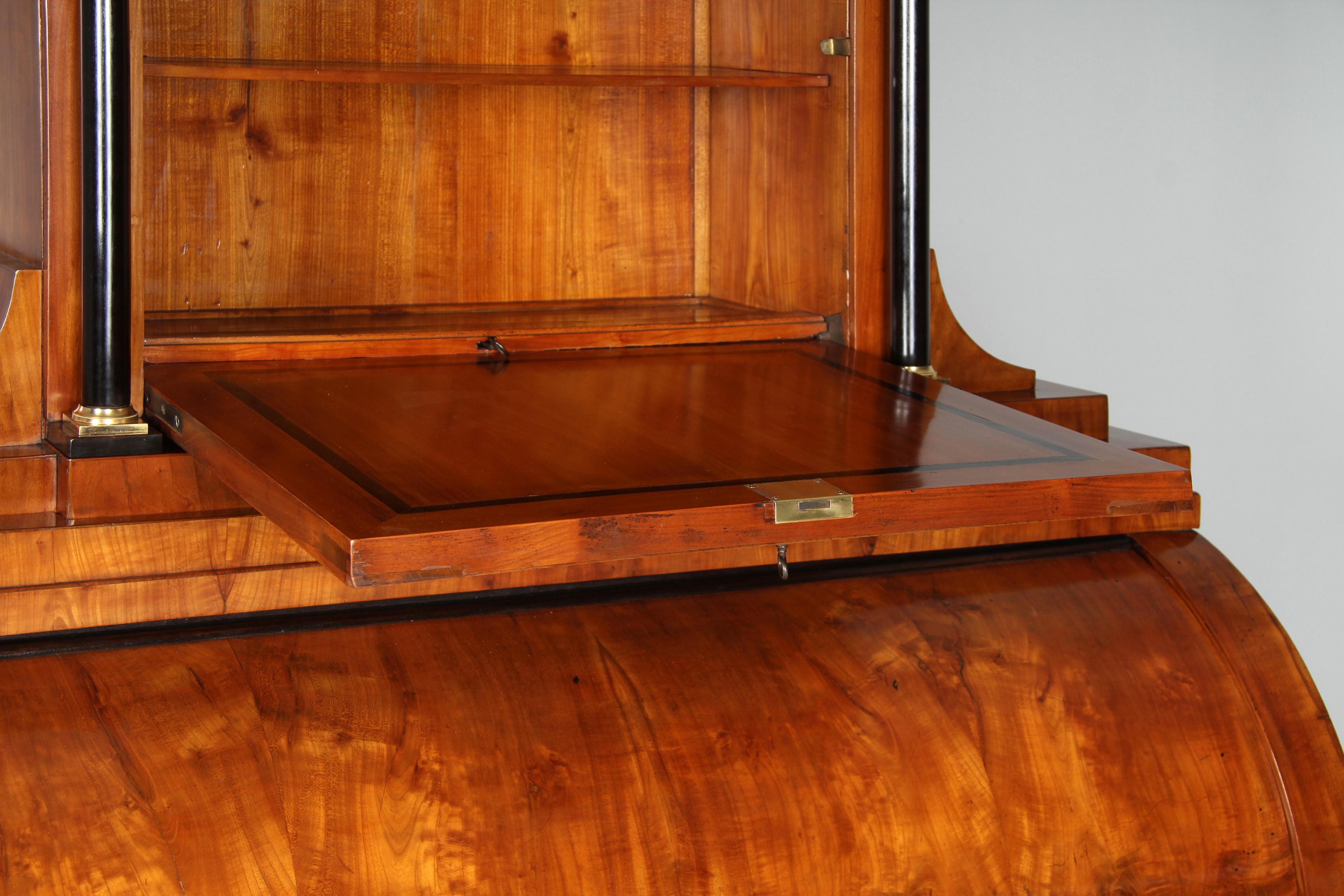Early 19th Century Biedermeier Secretaire With Hidden Compartements And Rare Mechanism, circa 1815 For Sale