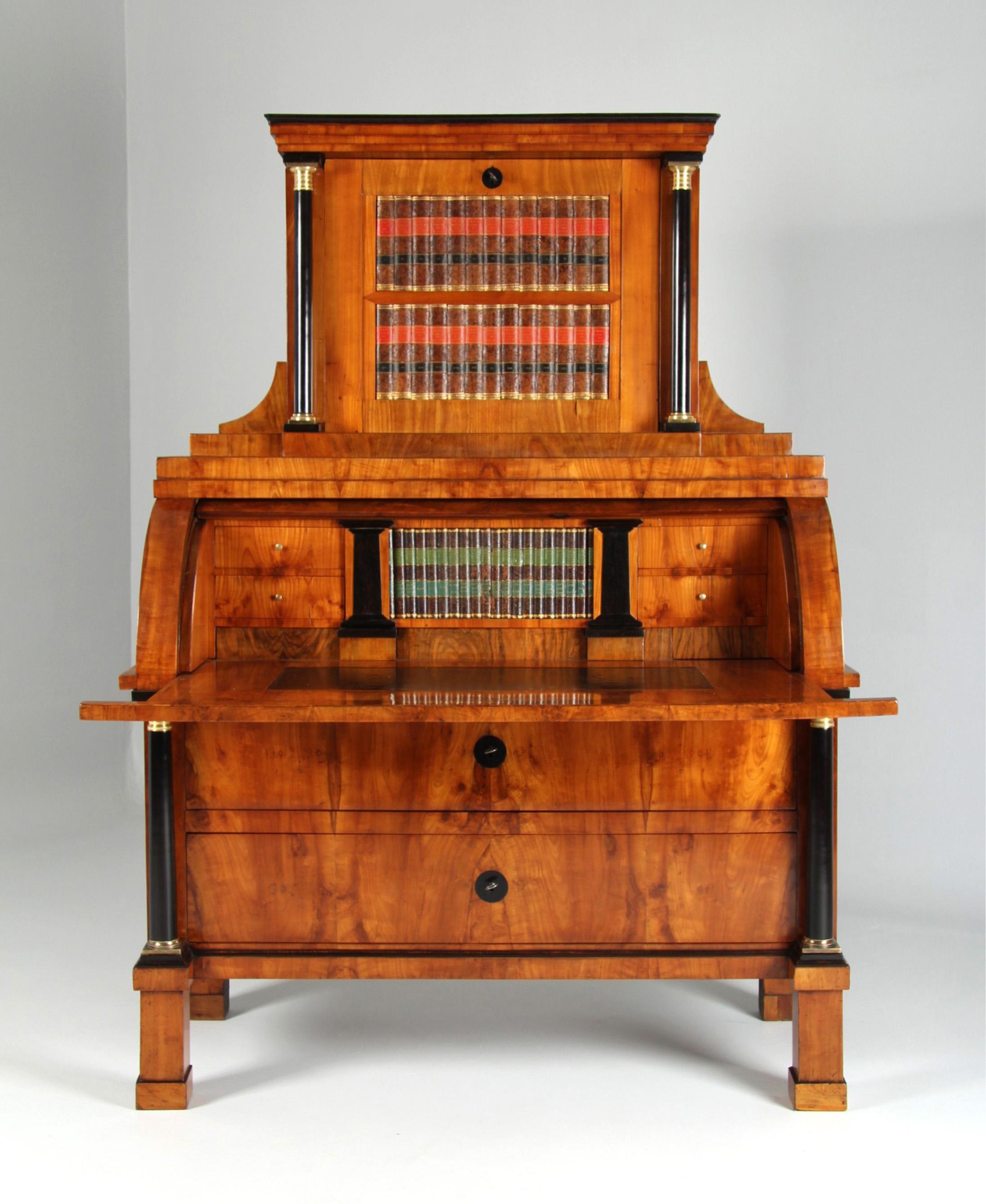 Biedermeier Secretaire With Hidden Compartements And Rare Mechanism, circa 1815 For Sale 3