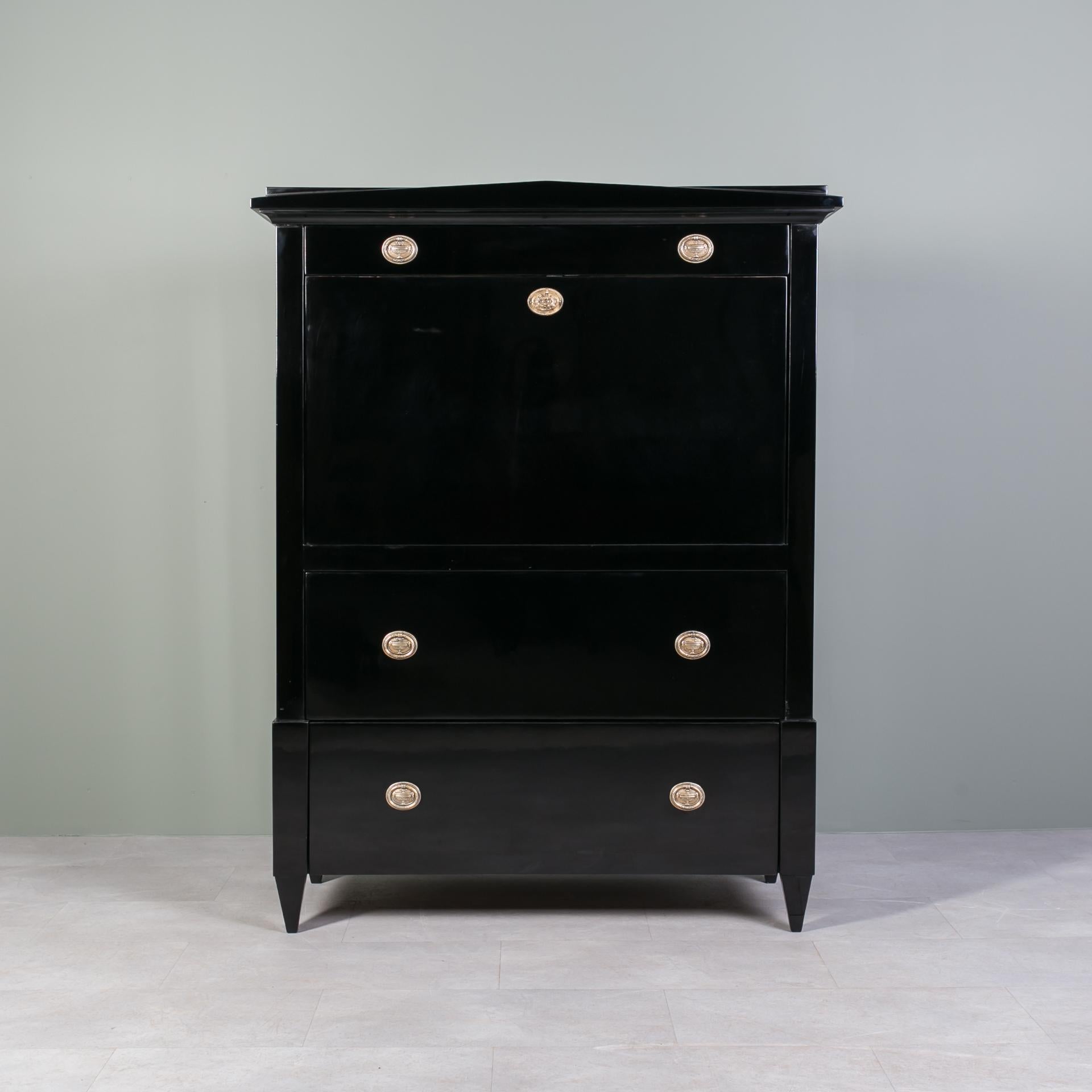 Veneer Biedermeier Secretary, Austria, 19th Century For Sale