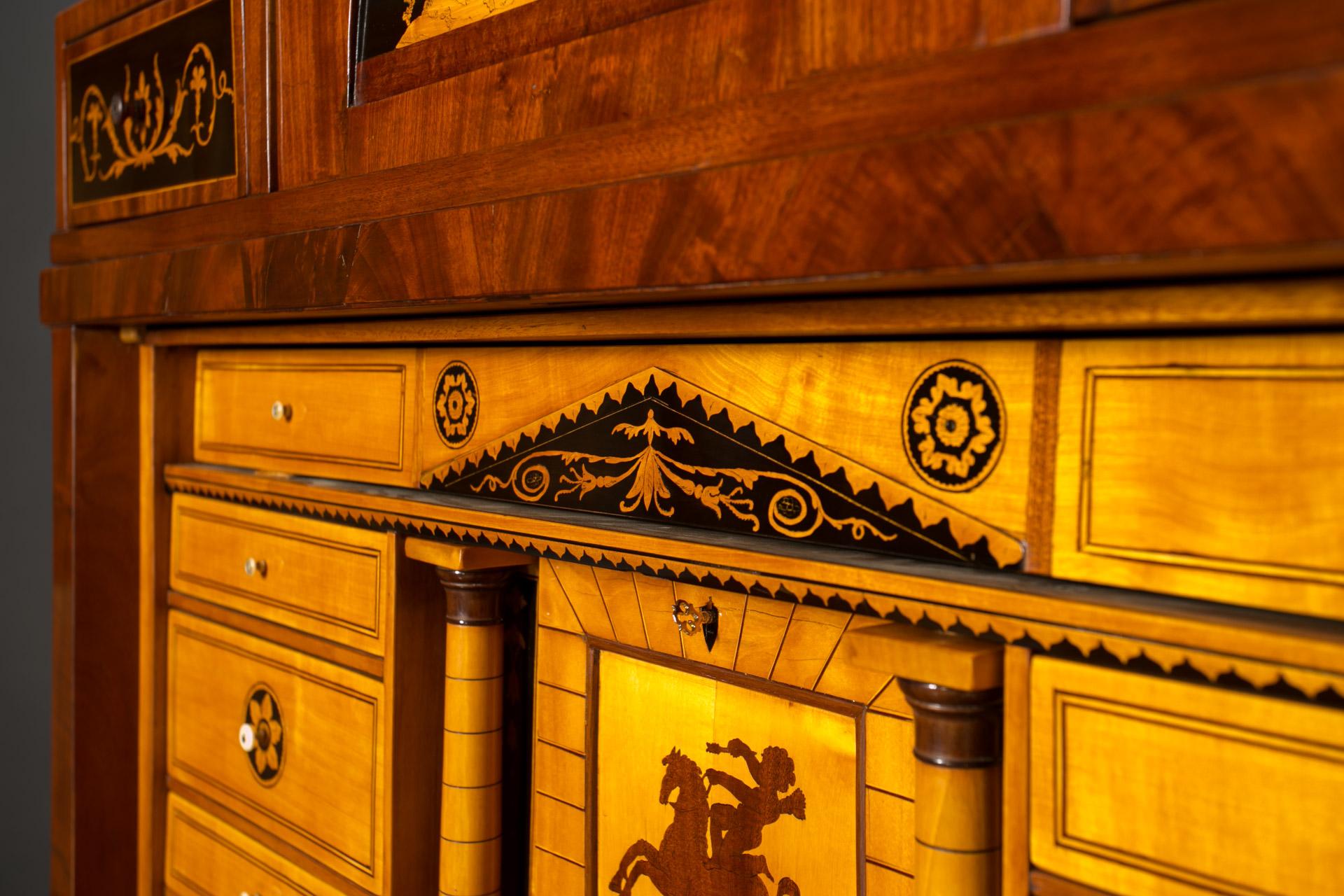 Escritorio secretario Biedermeier, Austria, Siglo XIX 6