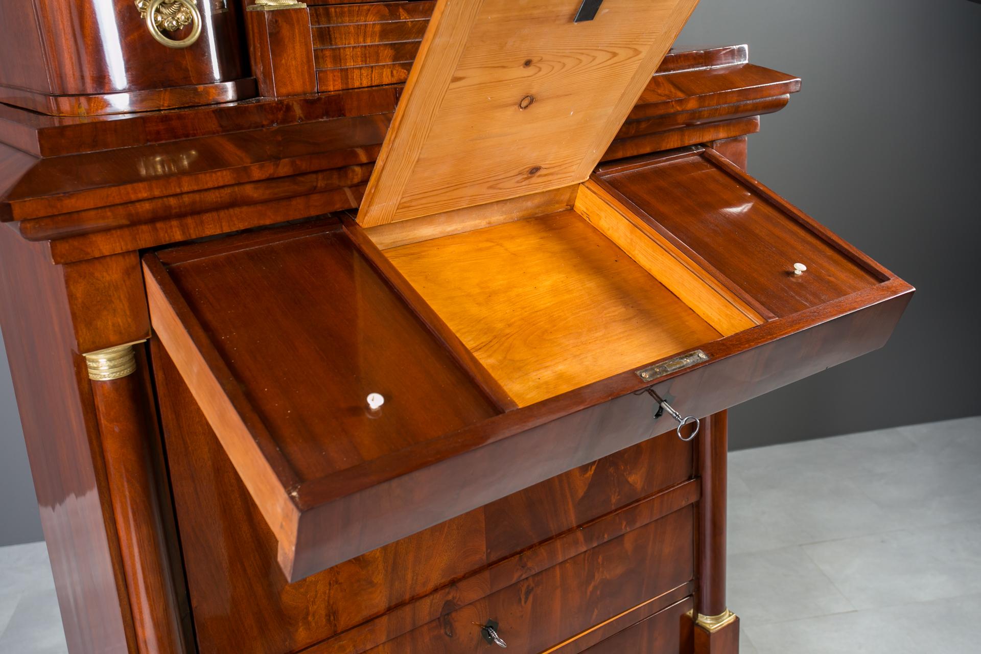 Biedermeier-Sekretärschreibtisch, Deutschland, 19. im Angebot 4