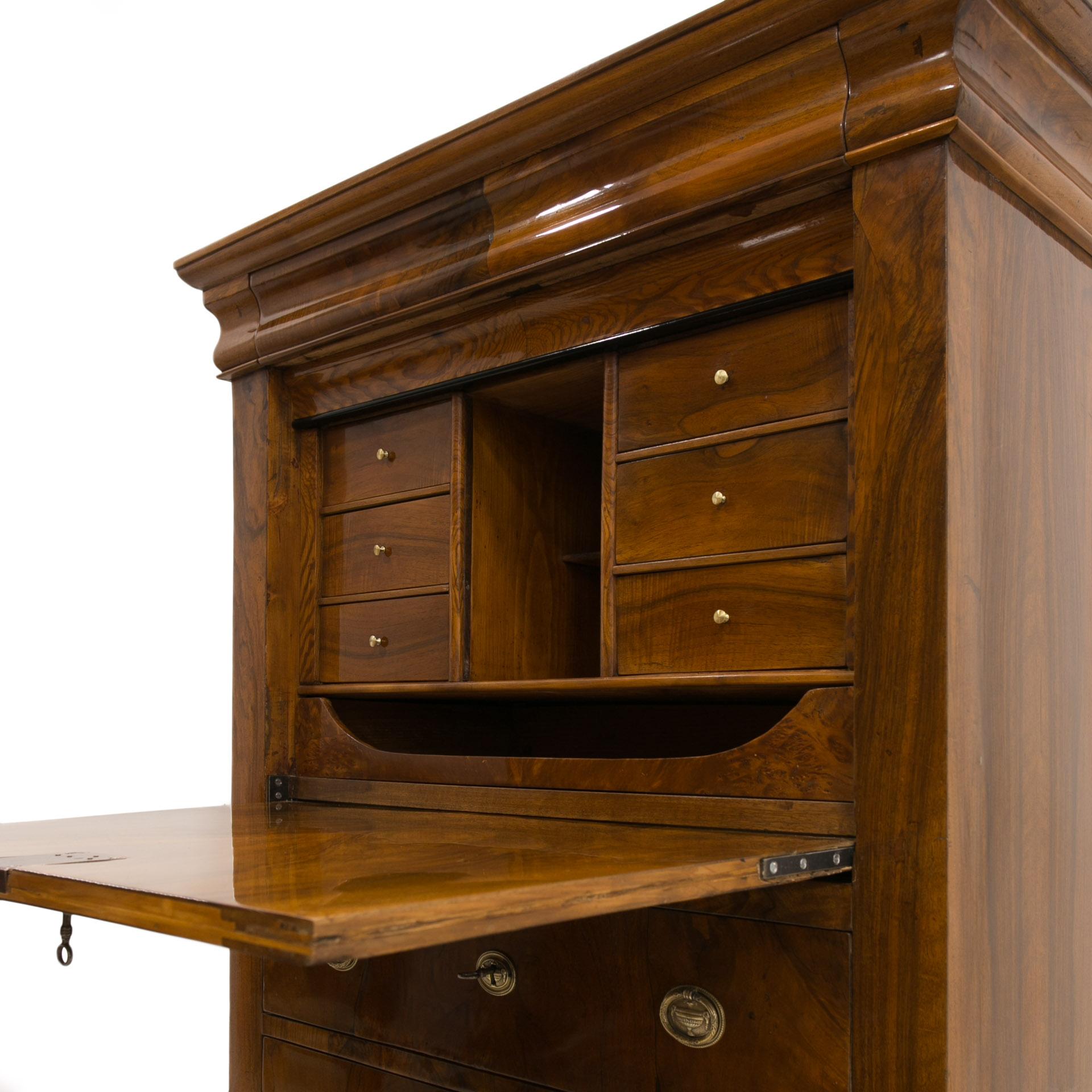 Biedermeier Secretary Desk, Germany, 19th Century In Good Condition In Wrocław, Poland