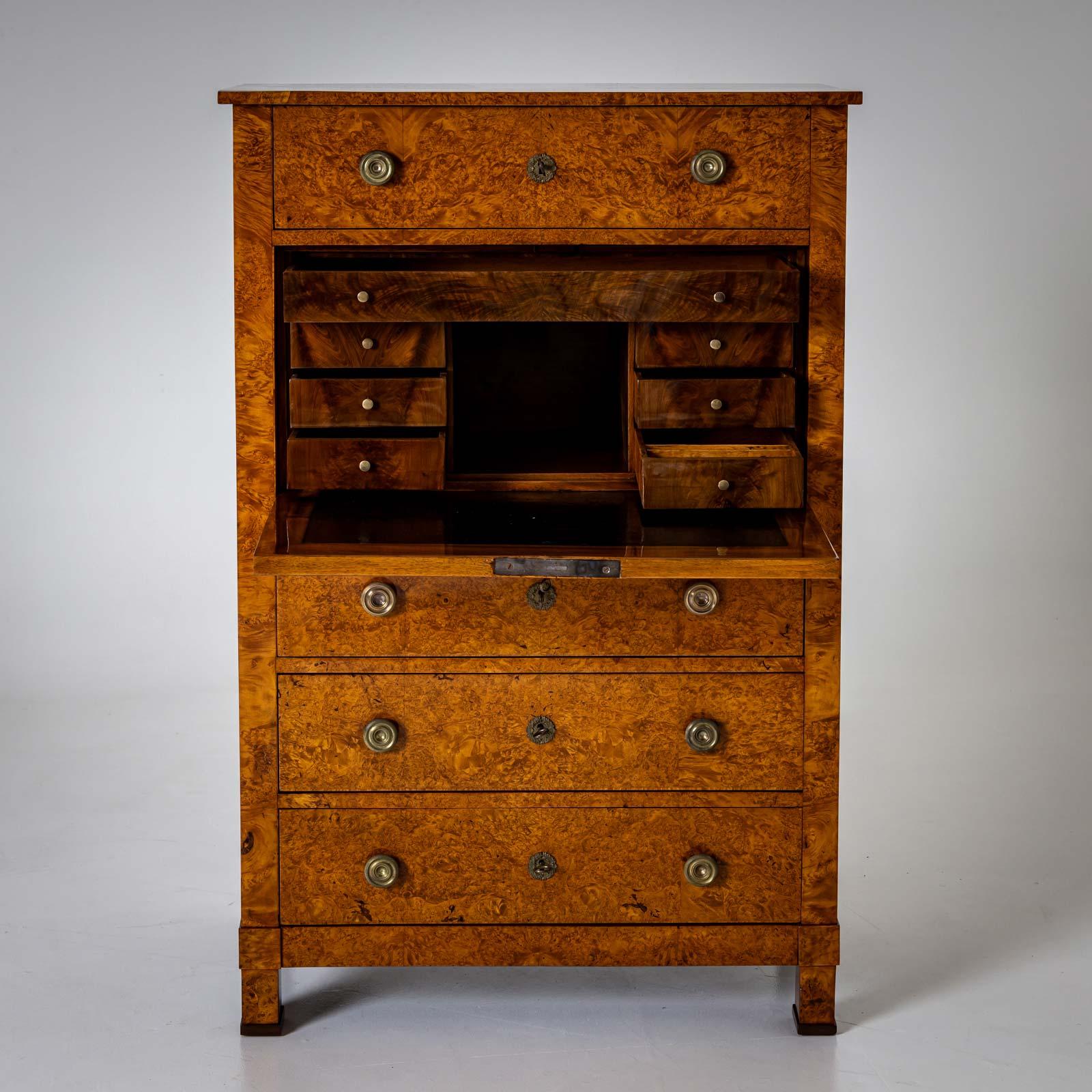 Escritorio secretario Biedermeier, Alemania, principios del siglo XIX Alemán