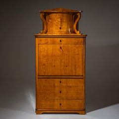Biedermeier Secretary Desk in Birch, Germany, circa 1830