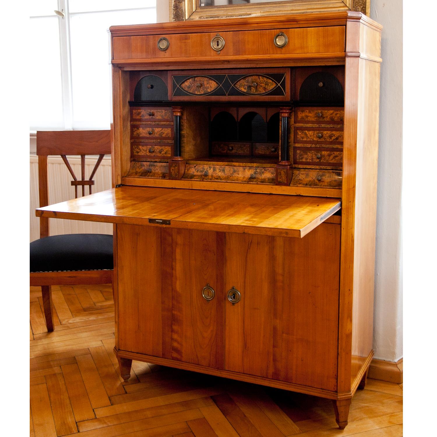 Wood Biedermeier Secretary Desk, Vienna, 1810