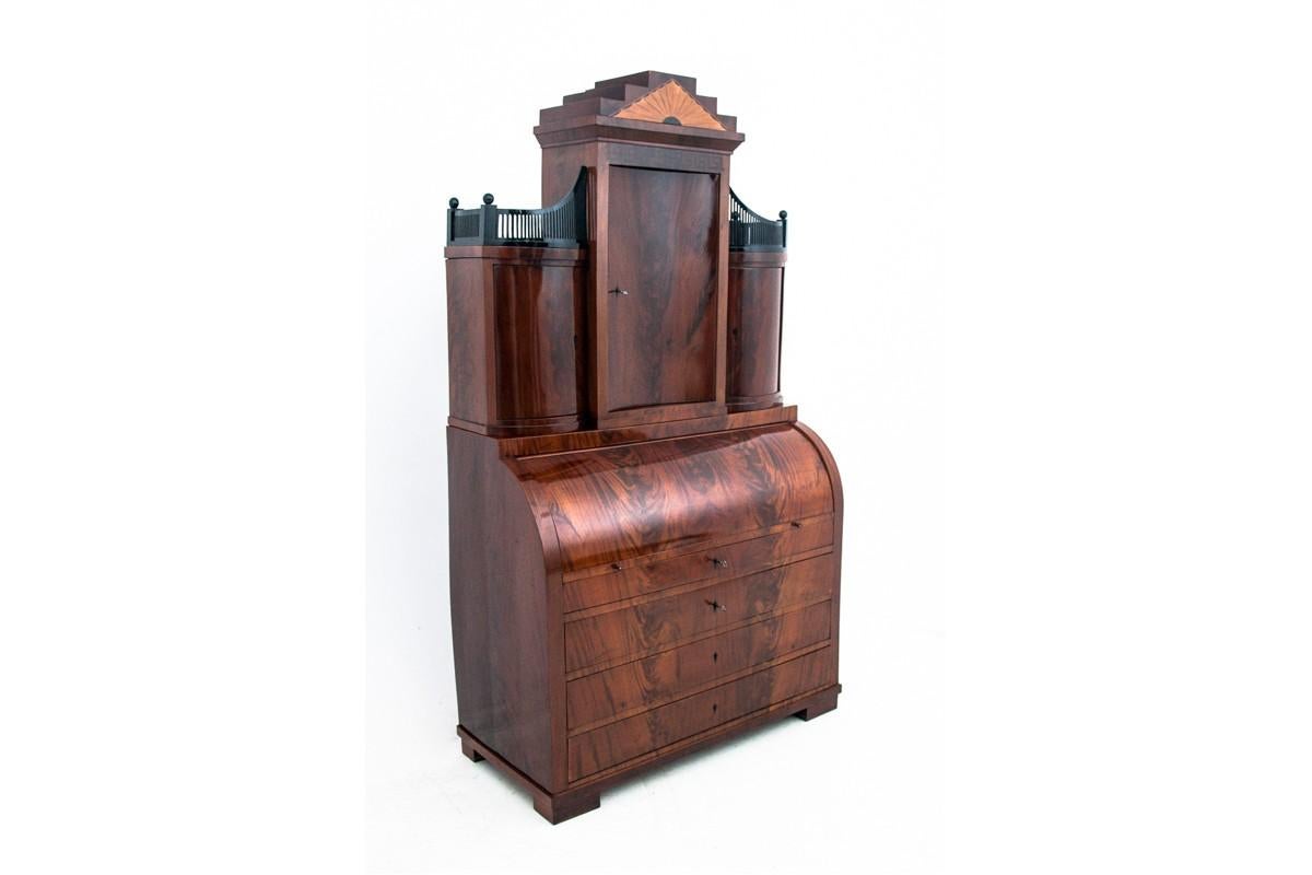  An impressive secretary from the mid-19th century in the Biedermeier style.

Antique furniture with a more beautiful form will give elegance to any interior. A representative piece of furniture slightly forgotten and underestimated. Extremely