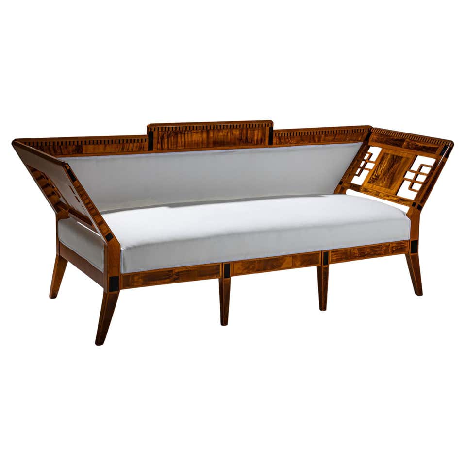 Swedish 19th Century Maple Biedermeier Settee For Sale at 1stDibs