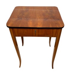 Biedermeier Sewing Table, Cherry Veneer, South Germany, circa 1830