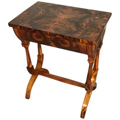 Biedermeier Sewing Table, Austria 1820, Walnut