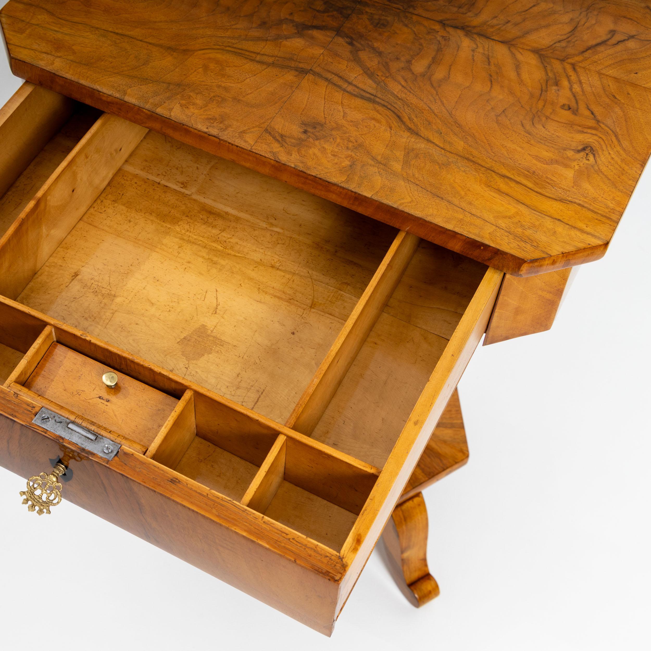 Walnut Biedermeier Sewing Table, circa 1820 For Sale