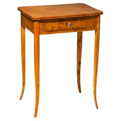 Biedermeier Sewing Table in Birch, Elegant Design, Circa 1820, Germany