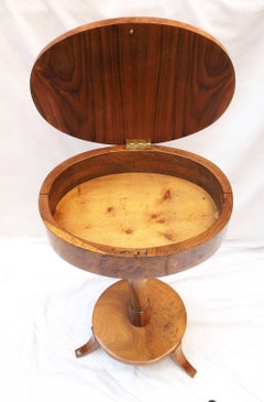 Biedermeier Sewing Table, Walnut Veneer on Pinewood, Germany, 1820