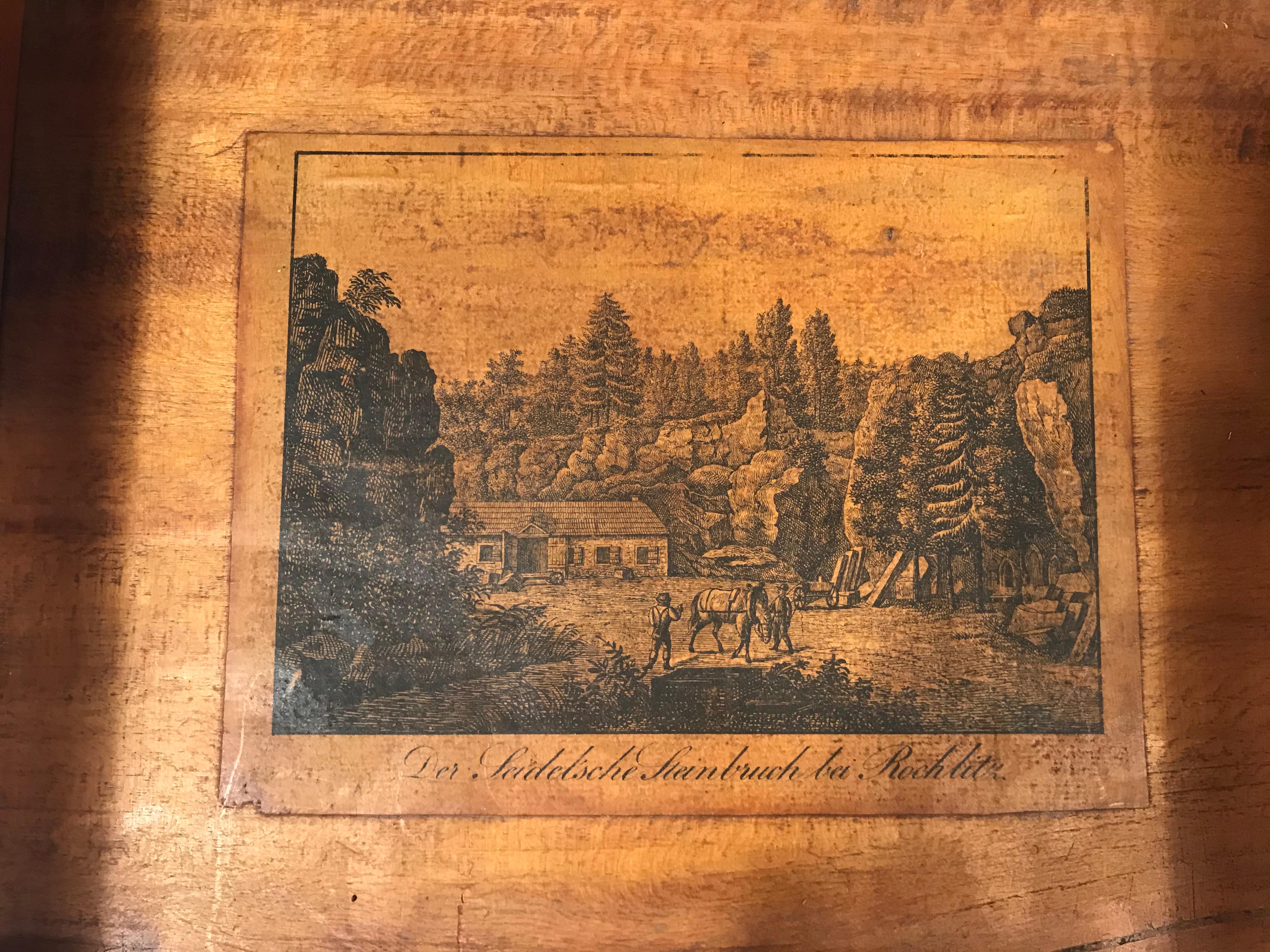Biedermeier Sewing Table, South German 1820-25 For Sale 2