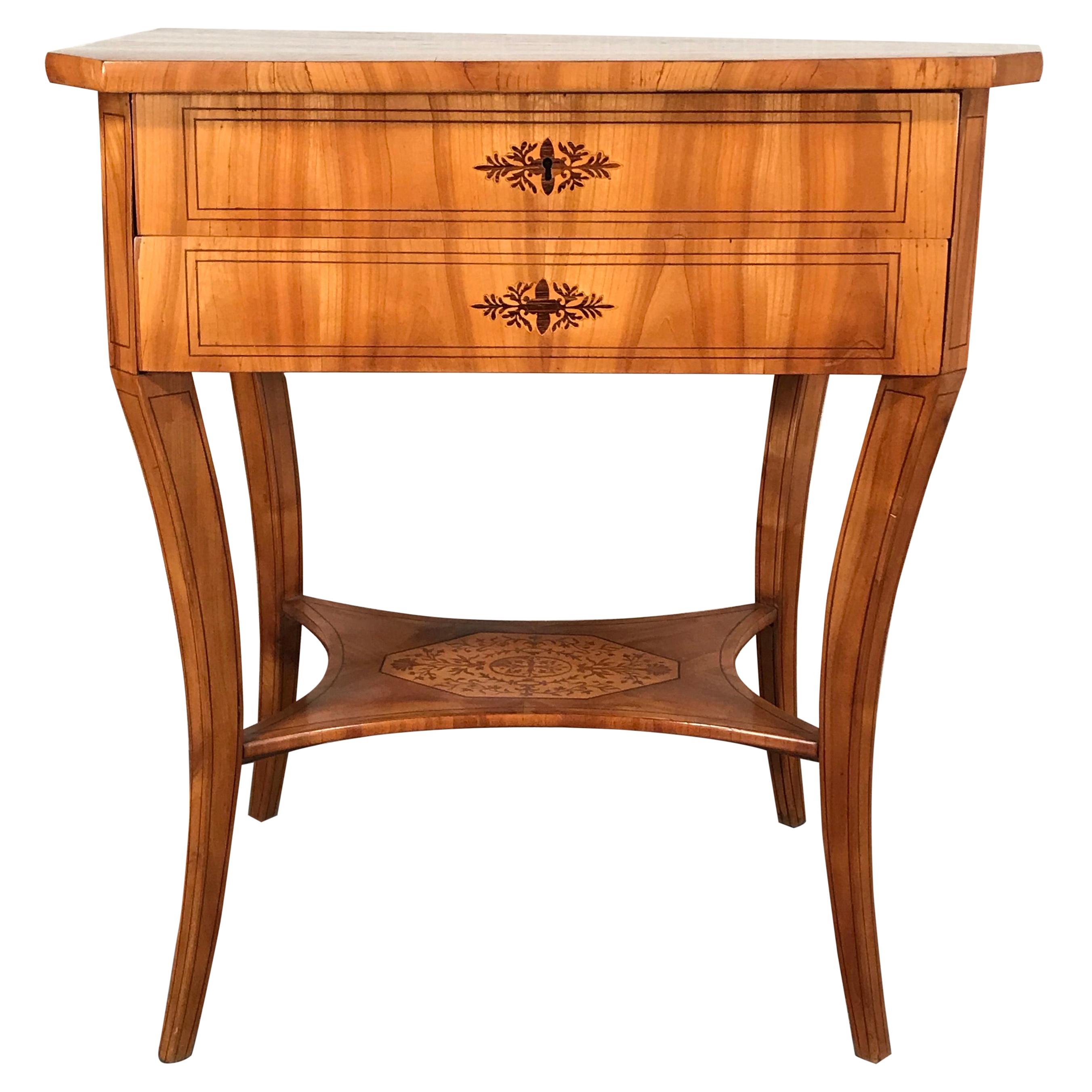 Biedermeier Sewing Table, South German 1820-25 For Sale