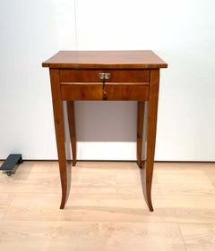 Biedermeier Sewing Table with Drawers, Cherry Veneer, South Germany, circa 1830