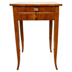 Biedermeier Sewing Table with Drawers, Cherry Veneer, South Germany, circa 1830