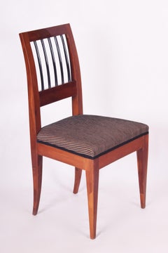 Biedermeier Side Chair Made in 1820s Austria, Restored Yew