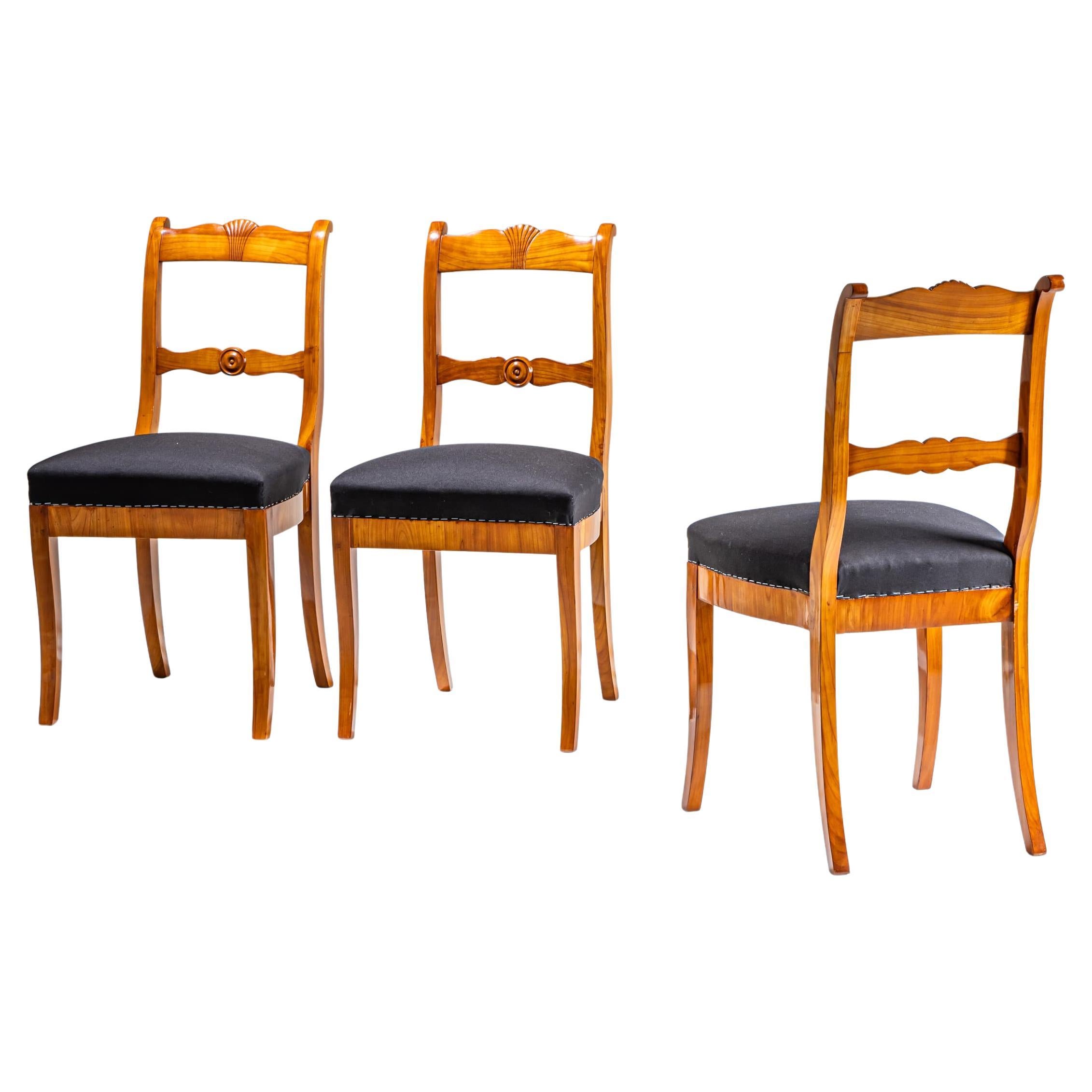 Sedie laterali Biedermeier, Germania centrale, circa 1840