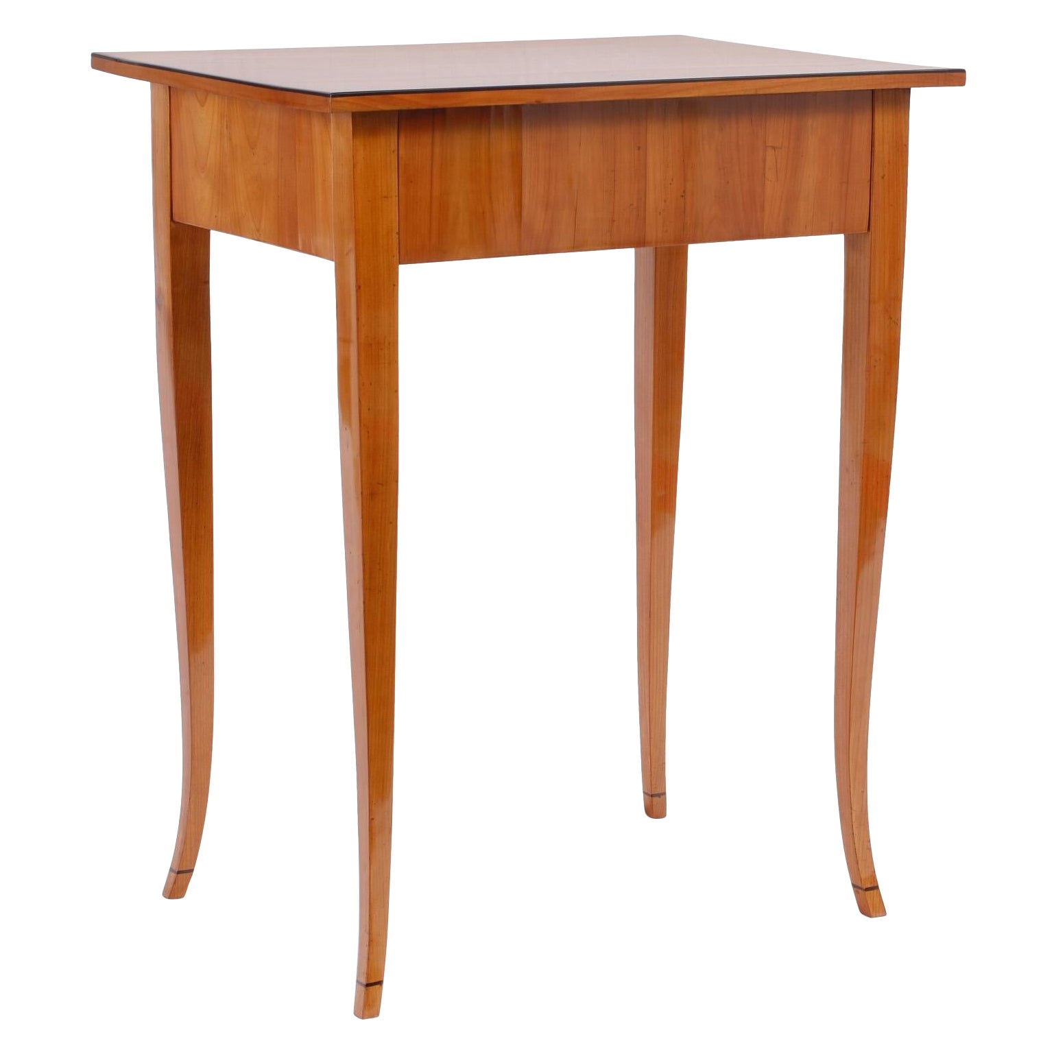 Biedermeier Side Table ca. 1820 Cherrywood with Drawer For Sale