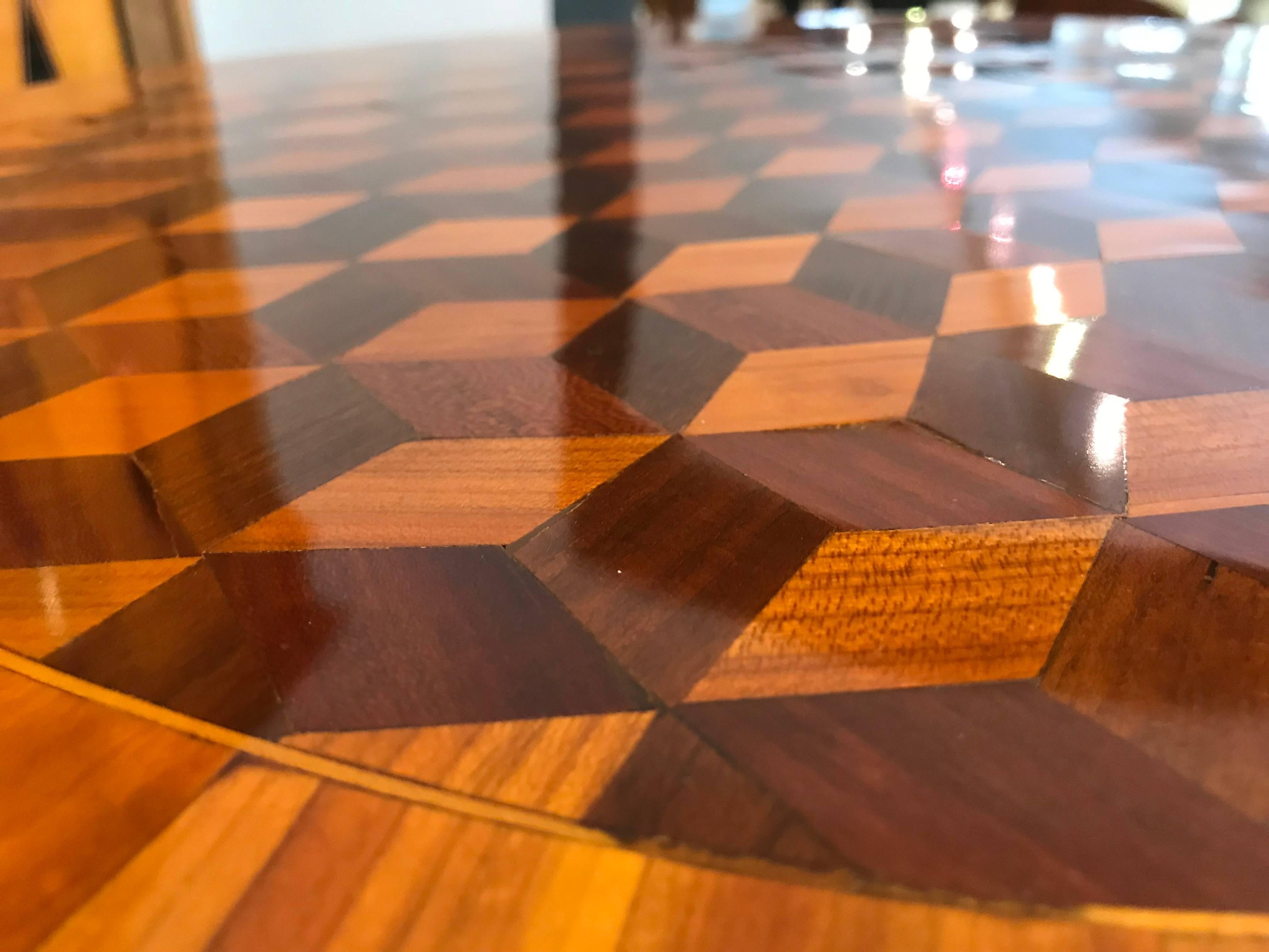 Early 19th Century Biedermeier Side Table, Cherrywood with 3D Inlays, Germany circa 1820/25