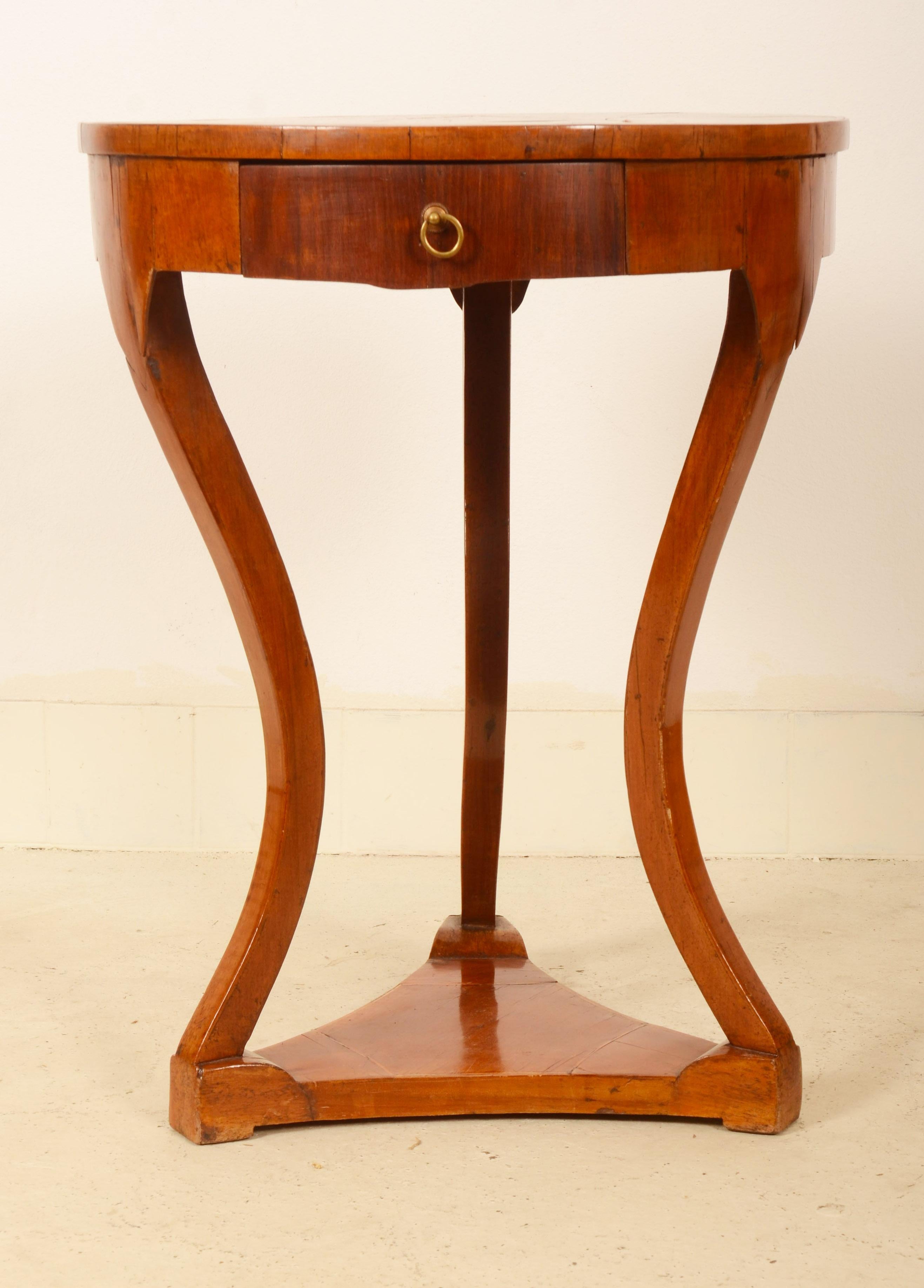 biedermeier beistelltisch rund
