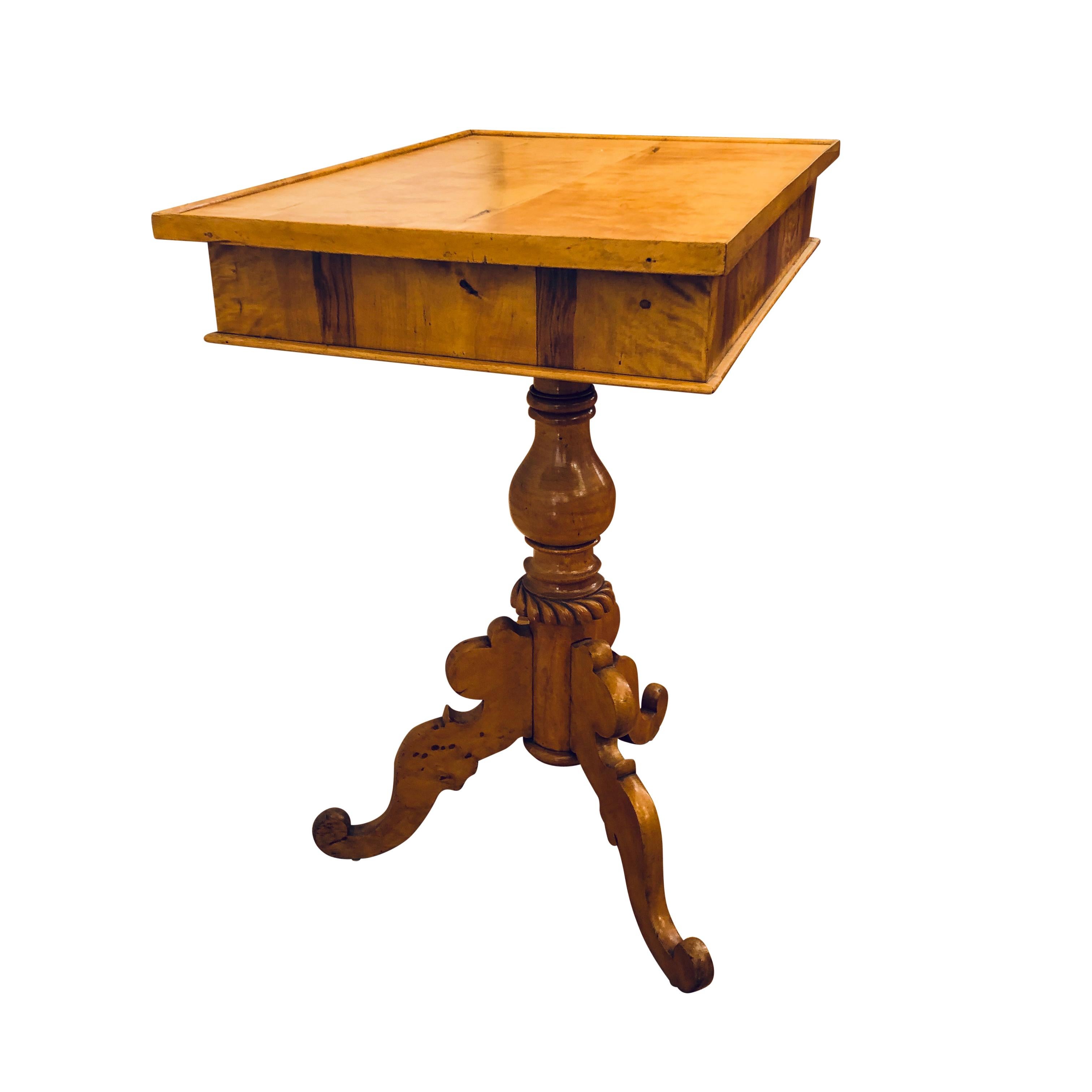 Hand-Crafted Biedermeier Side Table For Sale