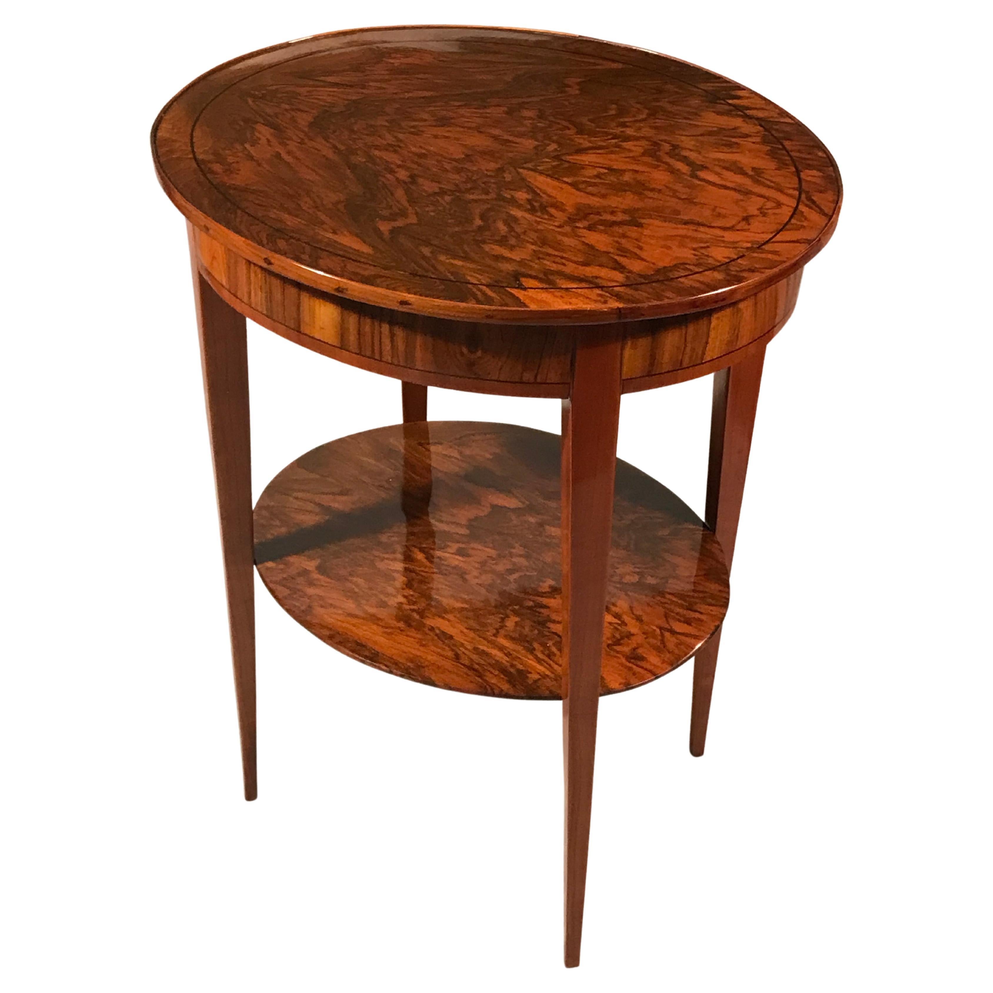 Biedermeier Side Table, Germany 1820, Walnut For Sale