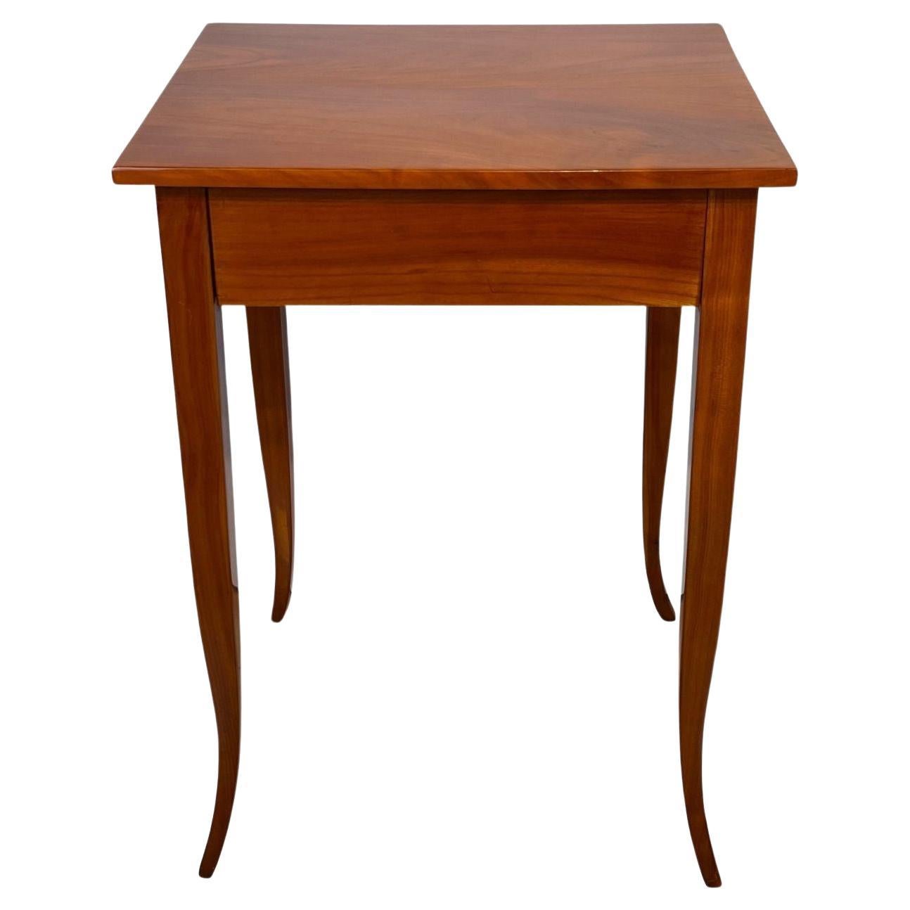 Biedermeier Side Table with Drawer, Cherry Wood, South Germany circa 1825