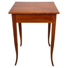 Antique Biedermeier Side Table with Drawer, Cherry Wood, South Germany circa 1825