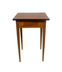 Biedermeier Side Table with Drawer, Cherry Wood, South Germany, circa 1830