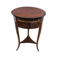 Biedermeier Side Table with Drawer, Walnut, South Germany, circa 1825