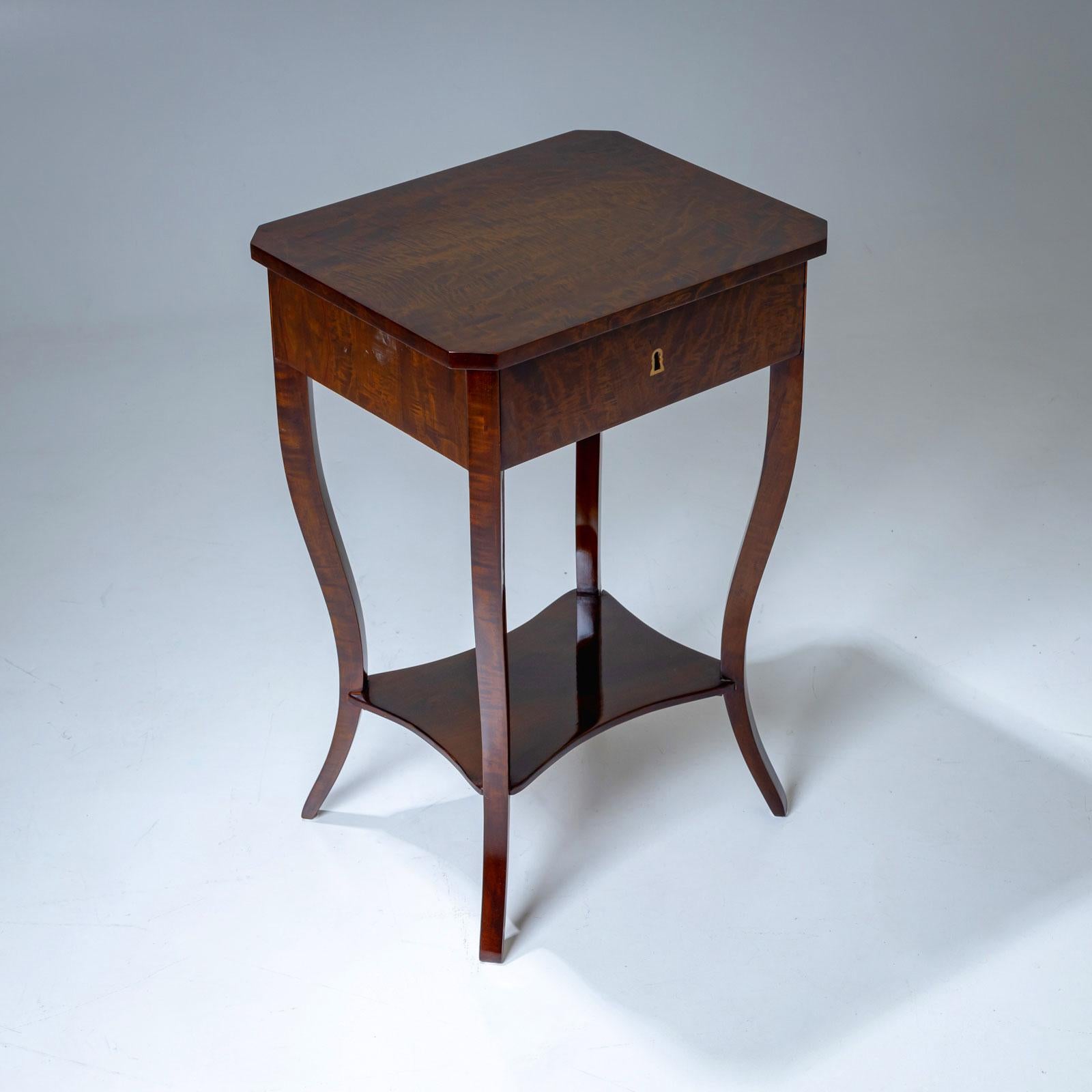 Mid-19th Century Biedermeier Side Table with one Drawer, circa 1830 For Sale