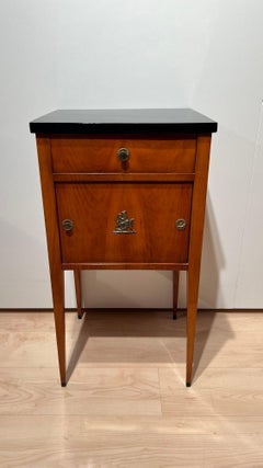 Biedermeier Small Furniture, Cherry Wood, Brass, South Germany circa 1820