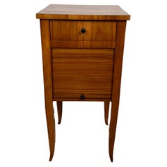 Antique Biedermeier Small Furniture/Nightstand, Cherry Veneer, South Germany circa 1820