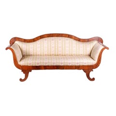 Biedermeier Sofa Couch Empire Settle Swedish 19th Century 3-4 Seat Loveseat