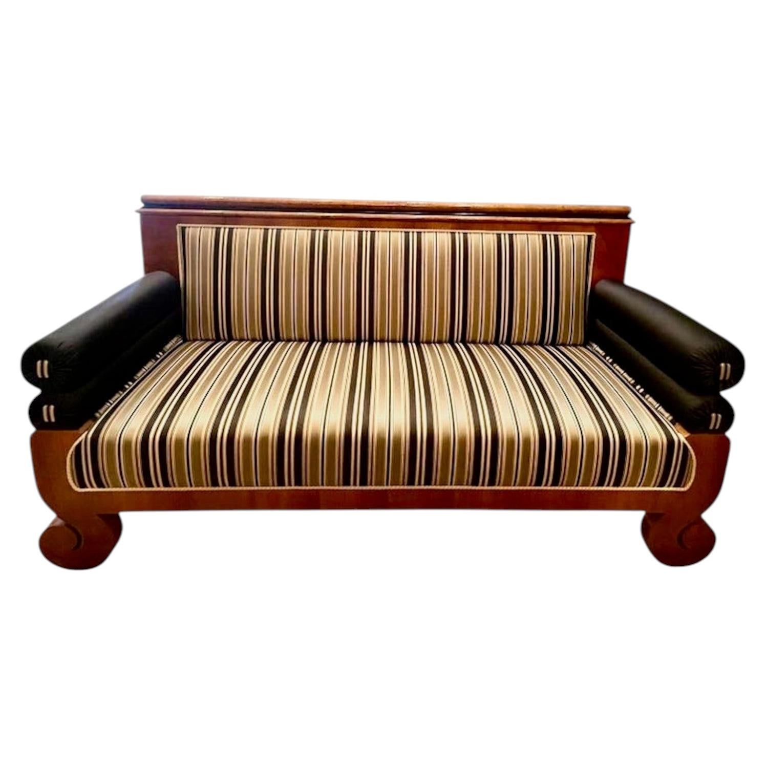 Biedermeier Sofa in Walnut For Sale