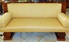 Biedermeier Sofa Made of Walnut circa 1830 with Backhausen Fabric