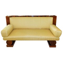 Biedermeier Sofa Made of Walnut circa 1830 with Backhausen Fabric