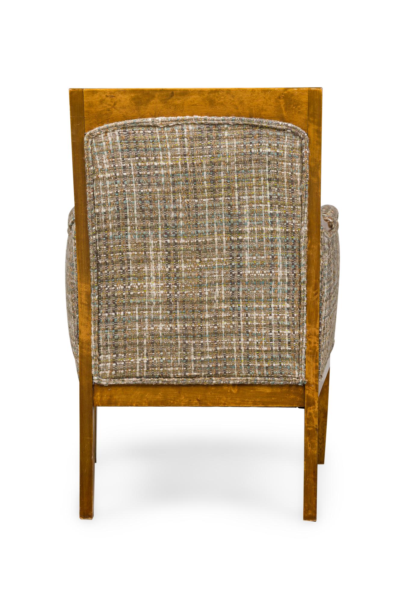 Sillón Biedermeier Respaldo Cuadrado Abedul Sueco en venta