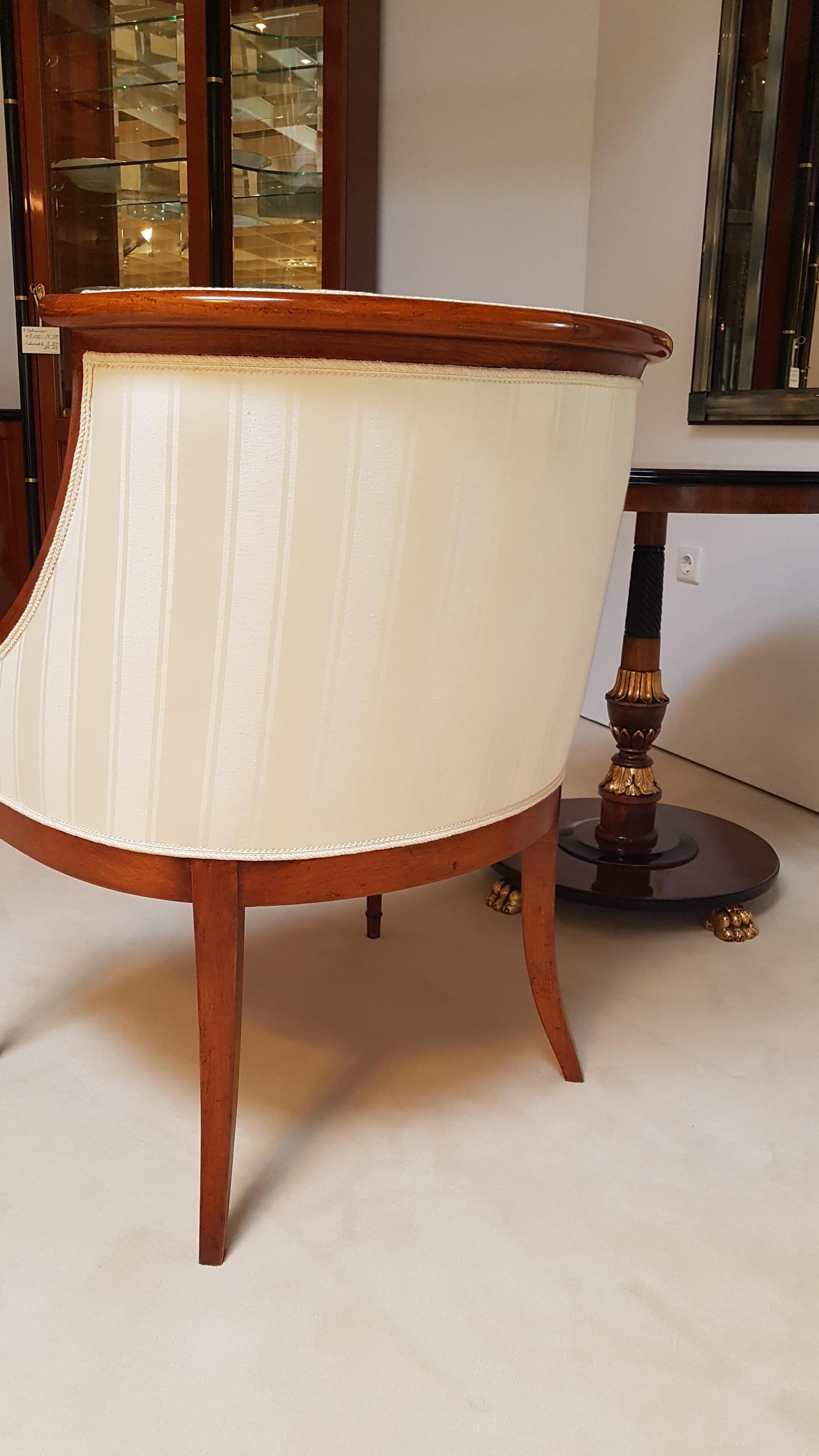 Biedermeier Style Armchair and Side Table Set 1