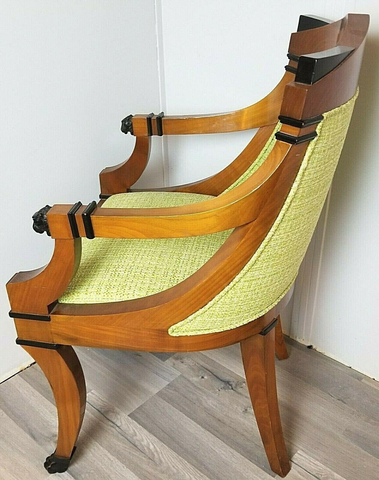 American Biedermeier Style Armchair by Villa Garnelo International of Spain  For Sale